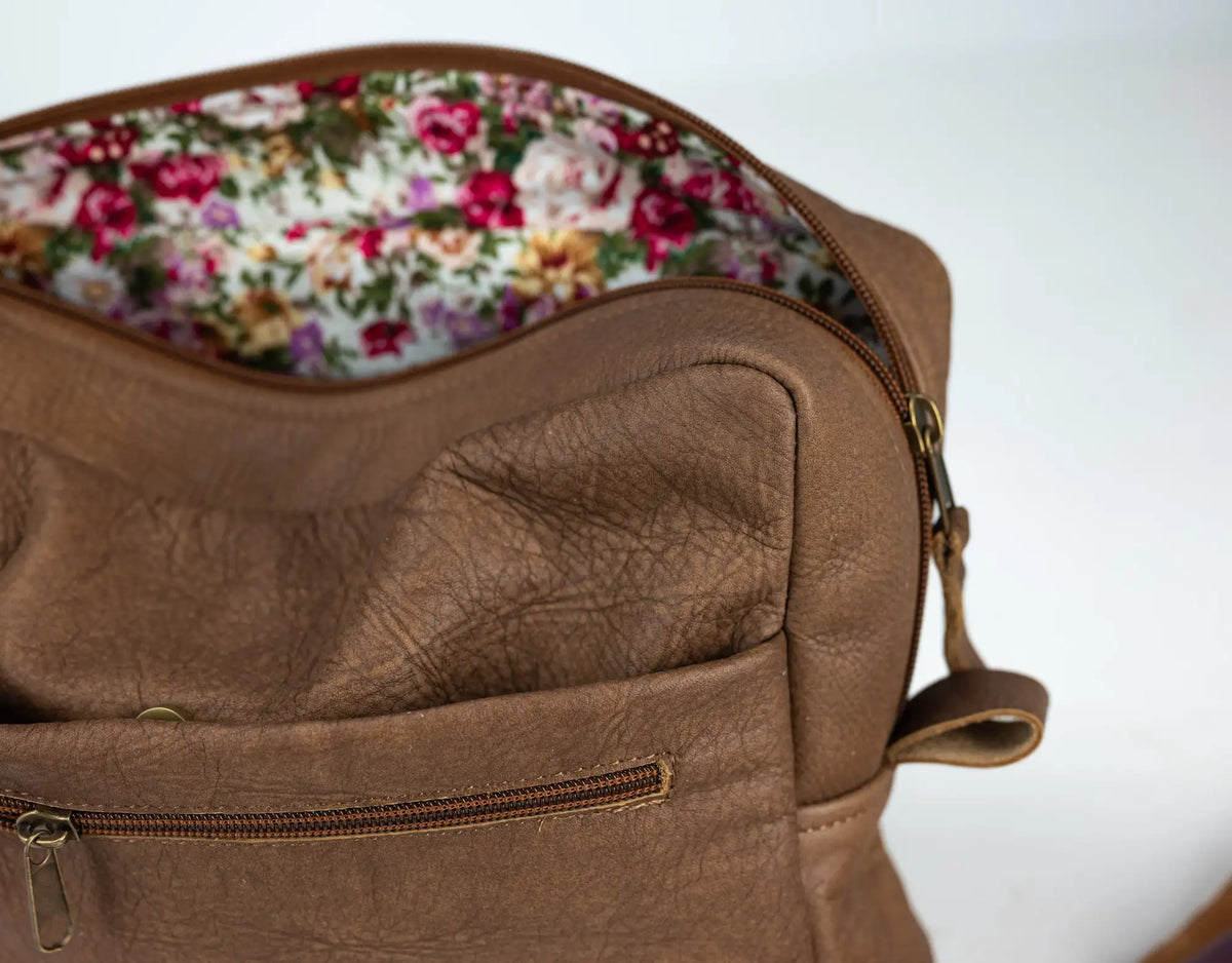 Ydra organizer - Distressed Brown leather