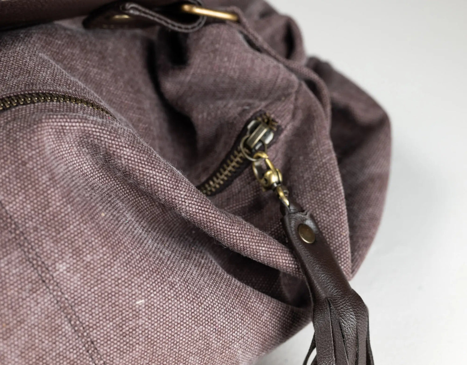 Kallia Mini Bag - Leather &amp; Brown Canvas