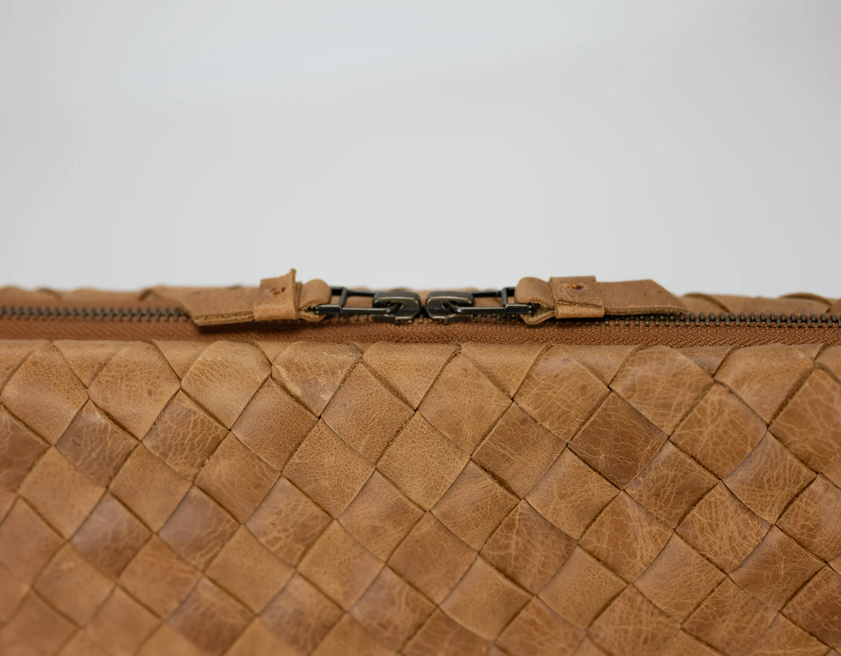 Athena Tablet Clutch - Brown Distressed leather