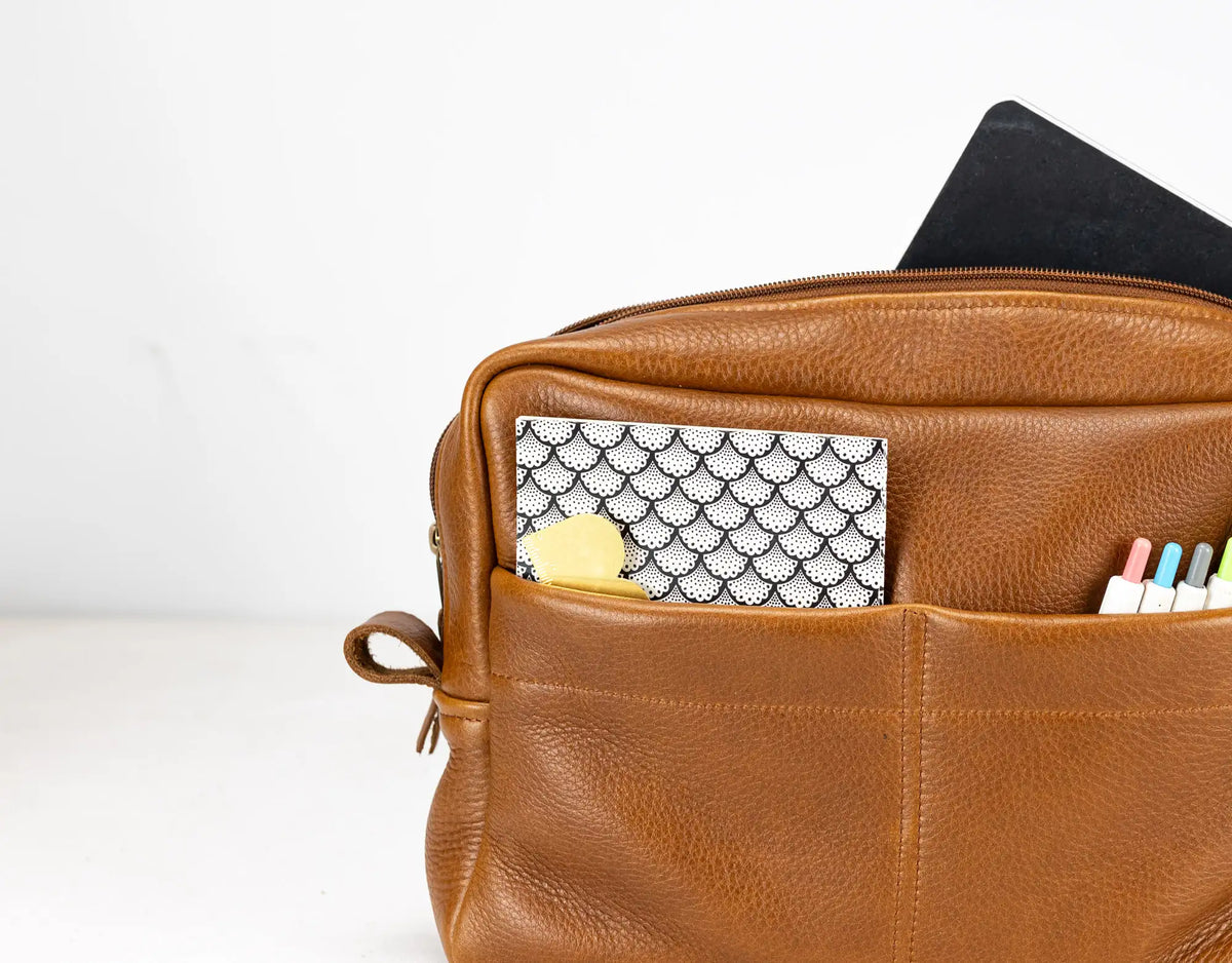Ydra organizer - Brown leather