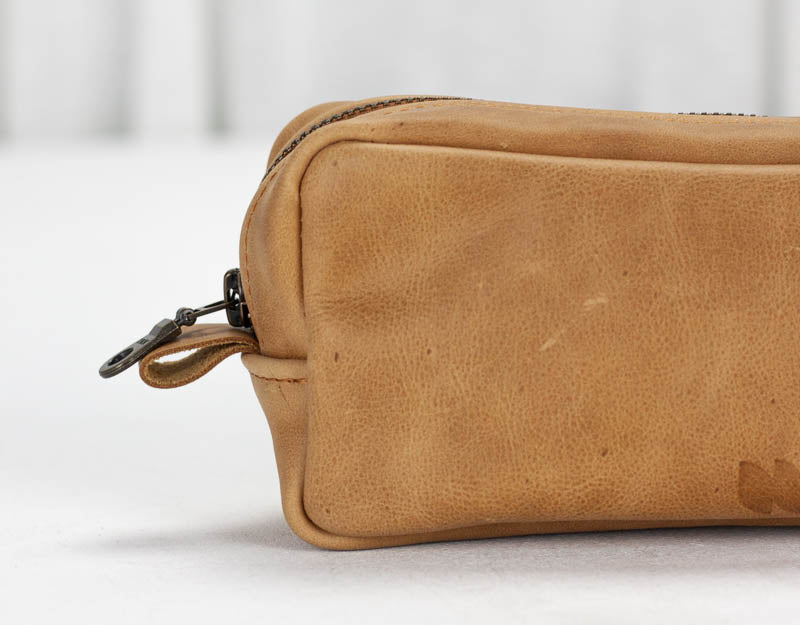 Brick case -Brown natural distressed leather - milloobags