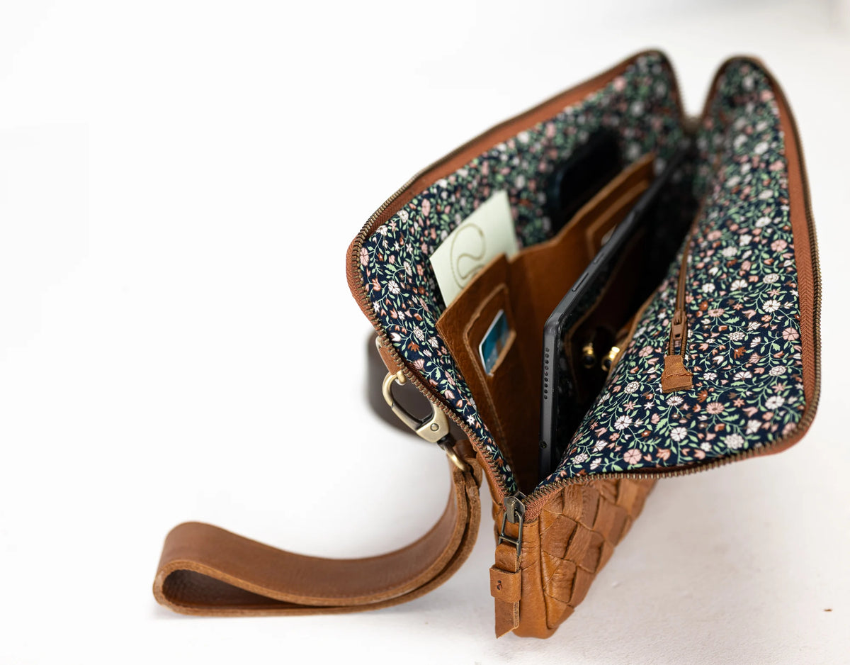 Athena Tablet Clutch - Brown