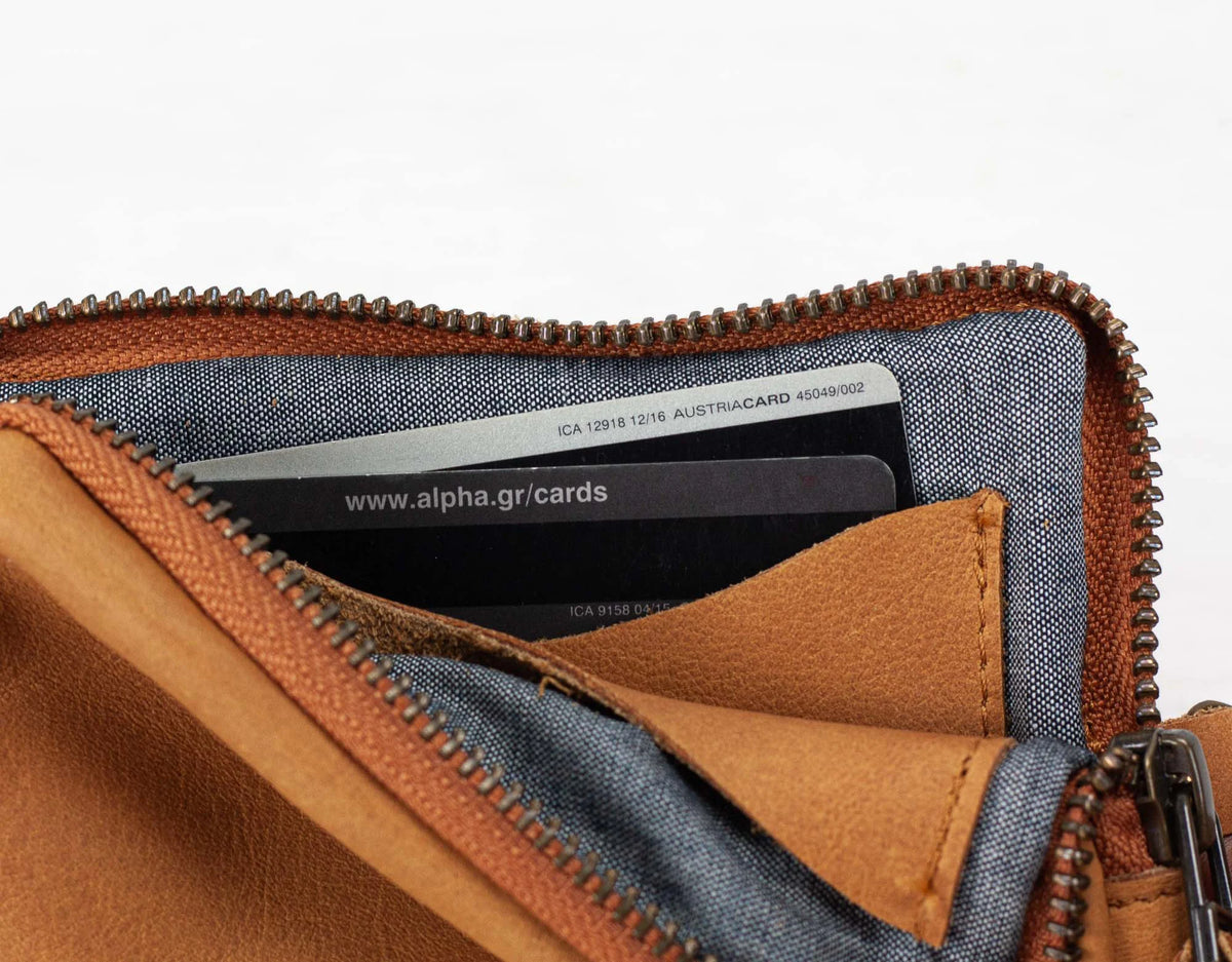 Myrto wallet - Peru Brown leather