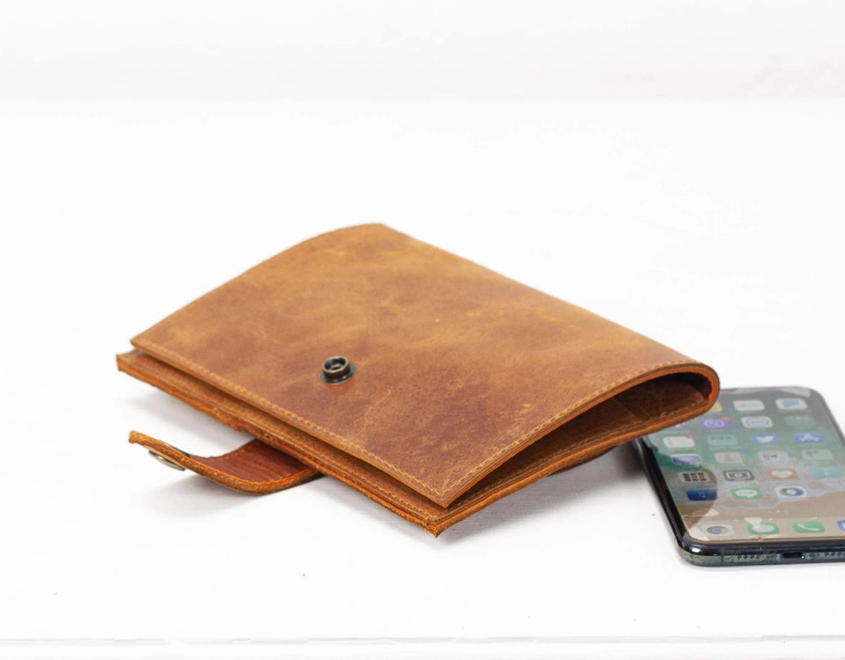 Iole wallet - Brown leather