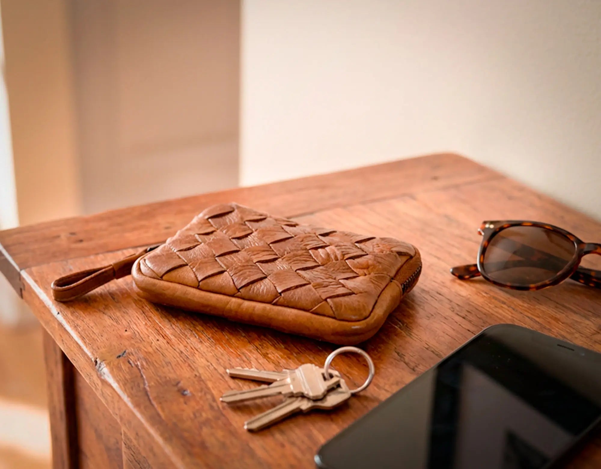 Antheia Mini wallet - Καφέ Δέρμα