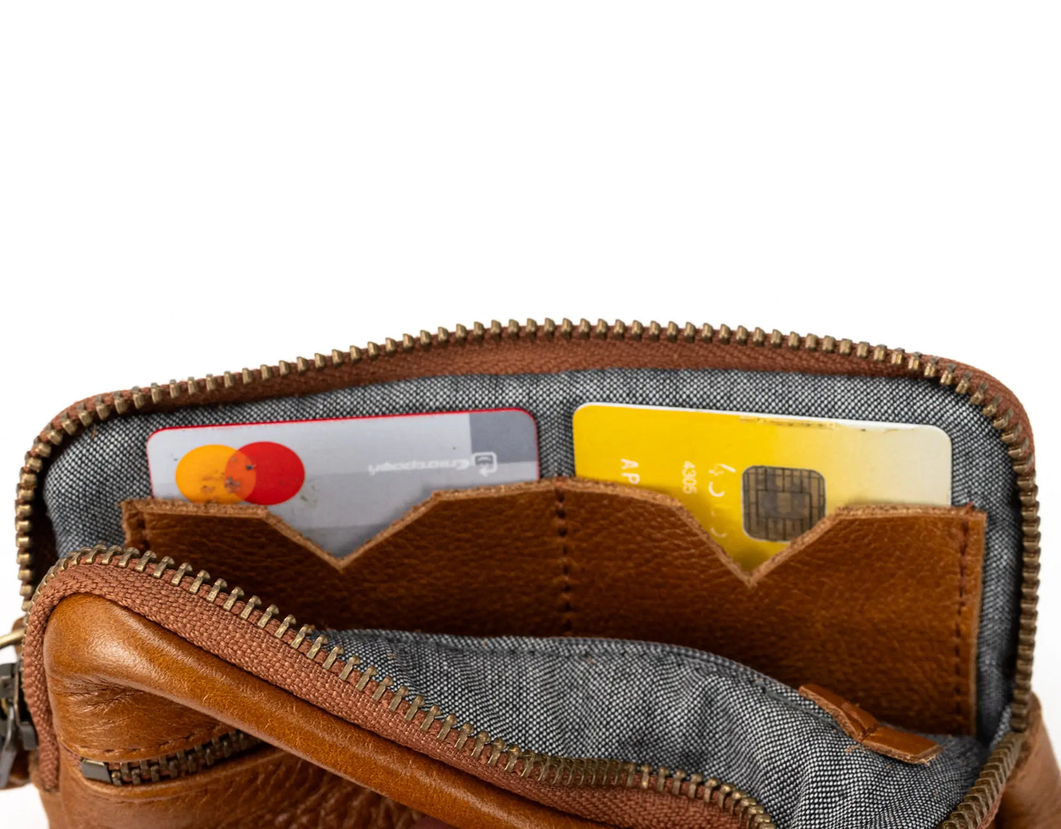 Antheia Mini wallet - Καφέ Δέρμα