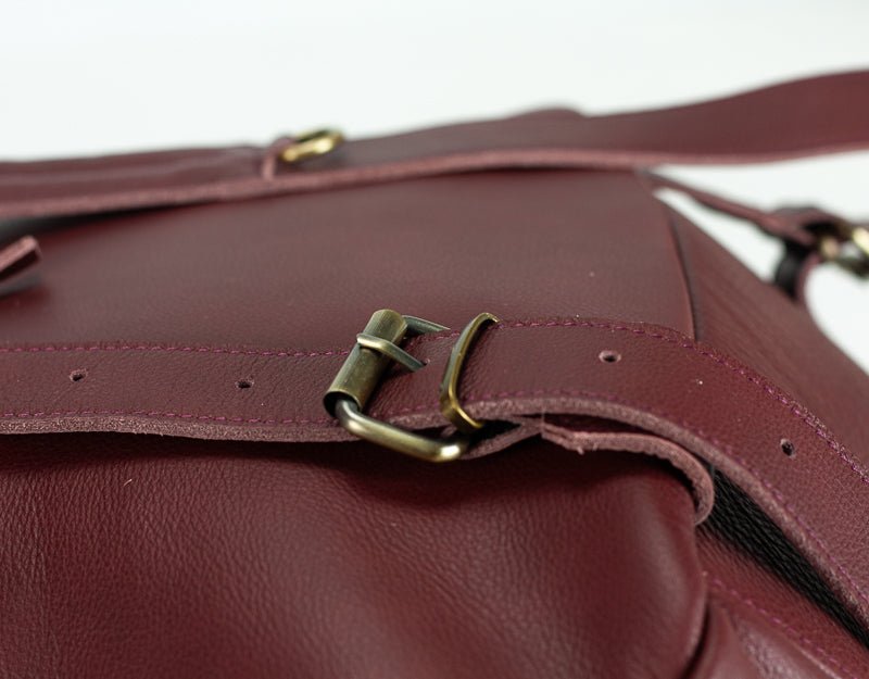 Artemis backpack - Burgundy leather - milloobags
