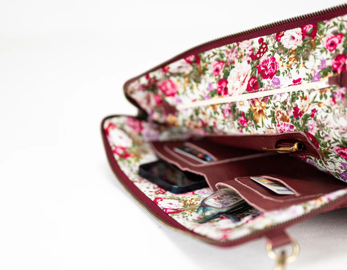 Athena Tablet Clutch - Burgundy