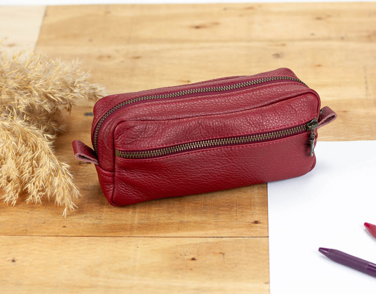 Brick case - Deep red leather