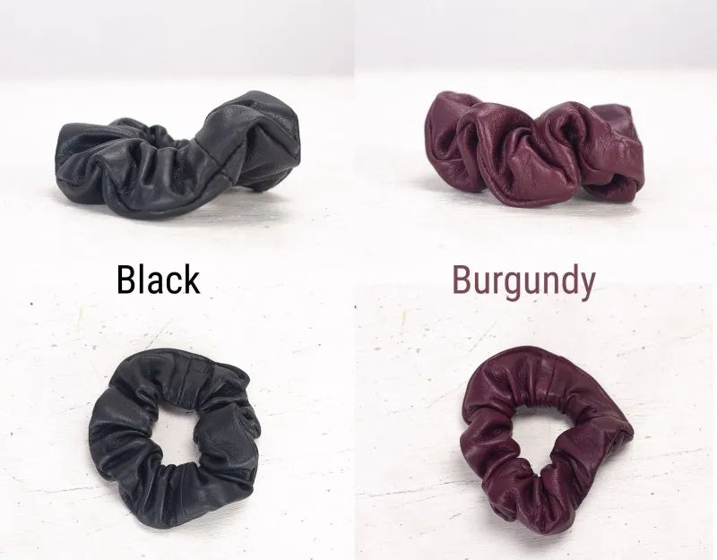 Genuine leather scrunchies - Various colors - milloobags