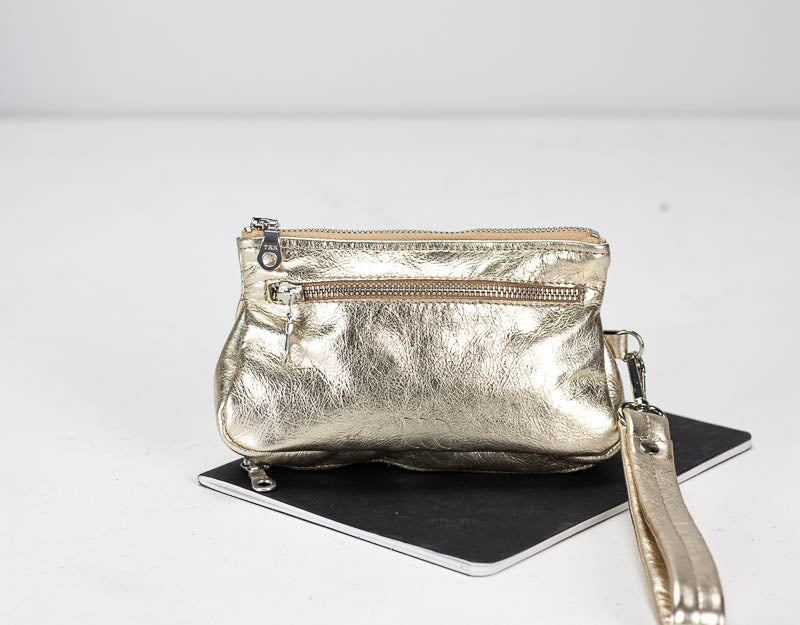 Thalia wallet - Silver, Bronze or Rose gold leather - milloobags