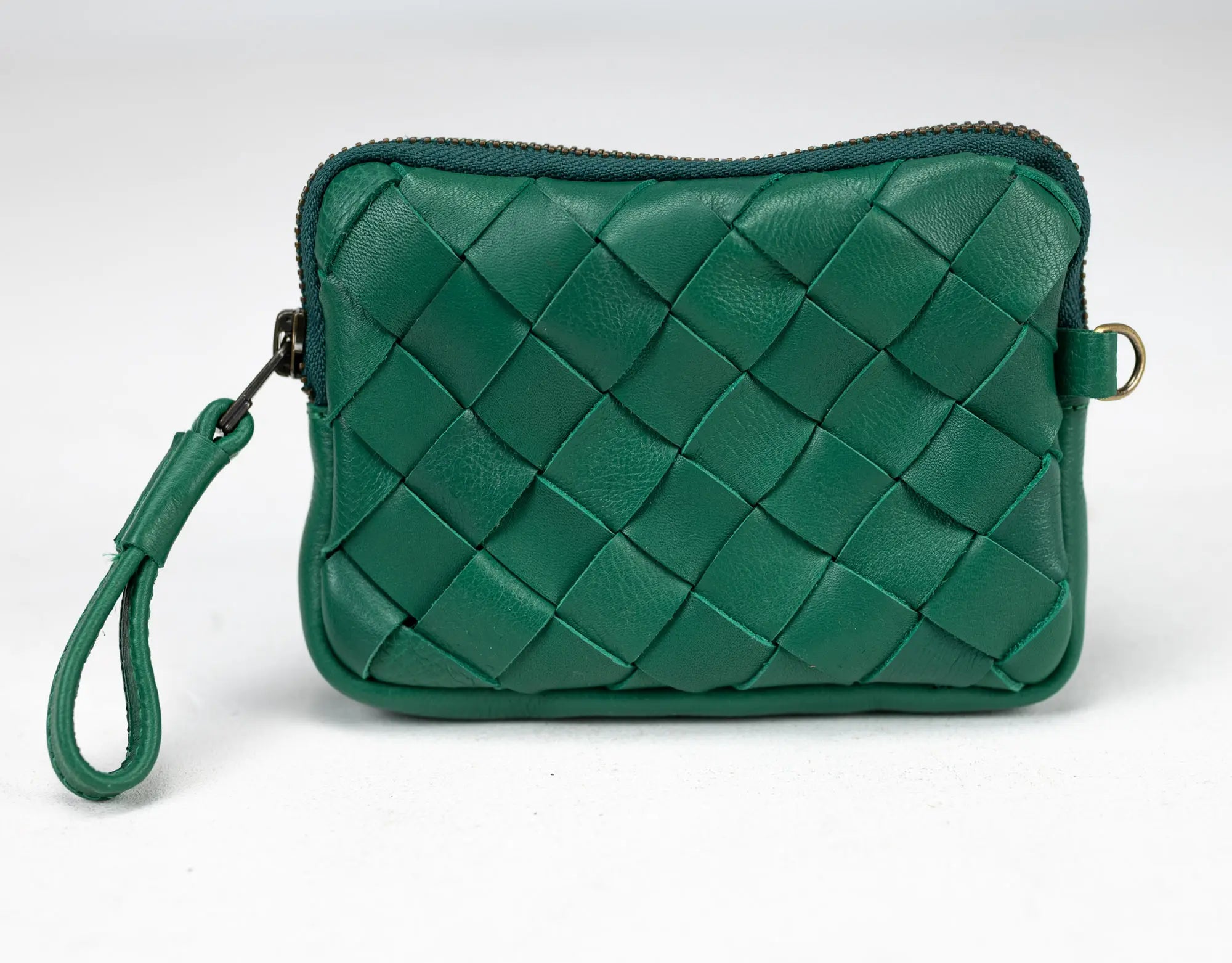 Antheia Mini wallet - Grass Green Leather