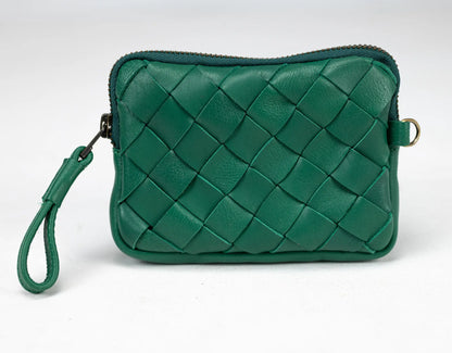 Antheia Mini wallet - Grass Green Leather