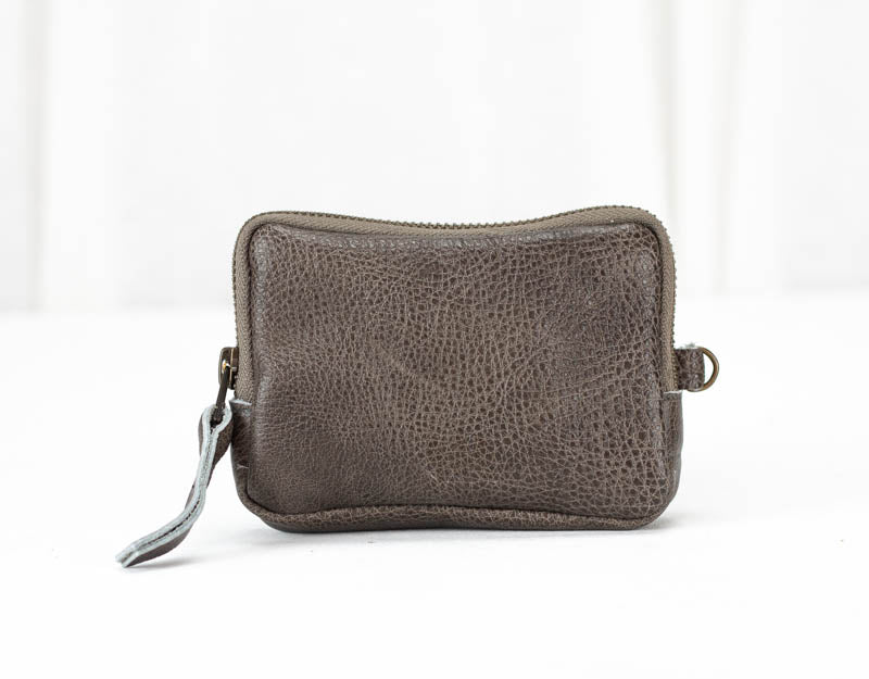 Myrto wallet - Grey leather - milloobags