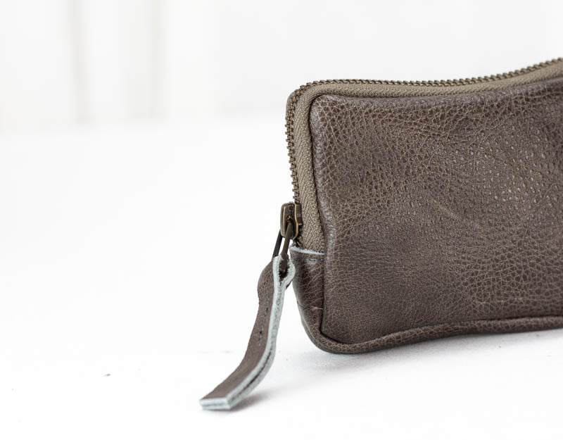 Myrto wallet - Grey leather - milloobags