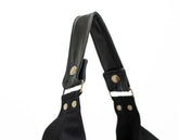 Kallia mini bag - Black canvas and Black leather - milloobags