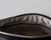 Floral canvas and leather case interior