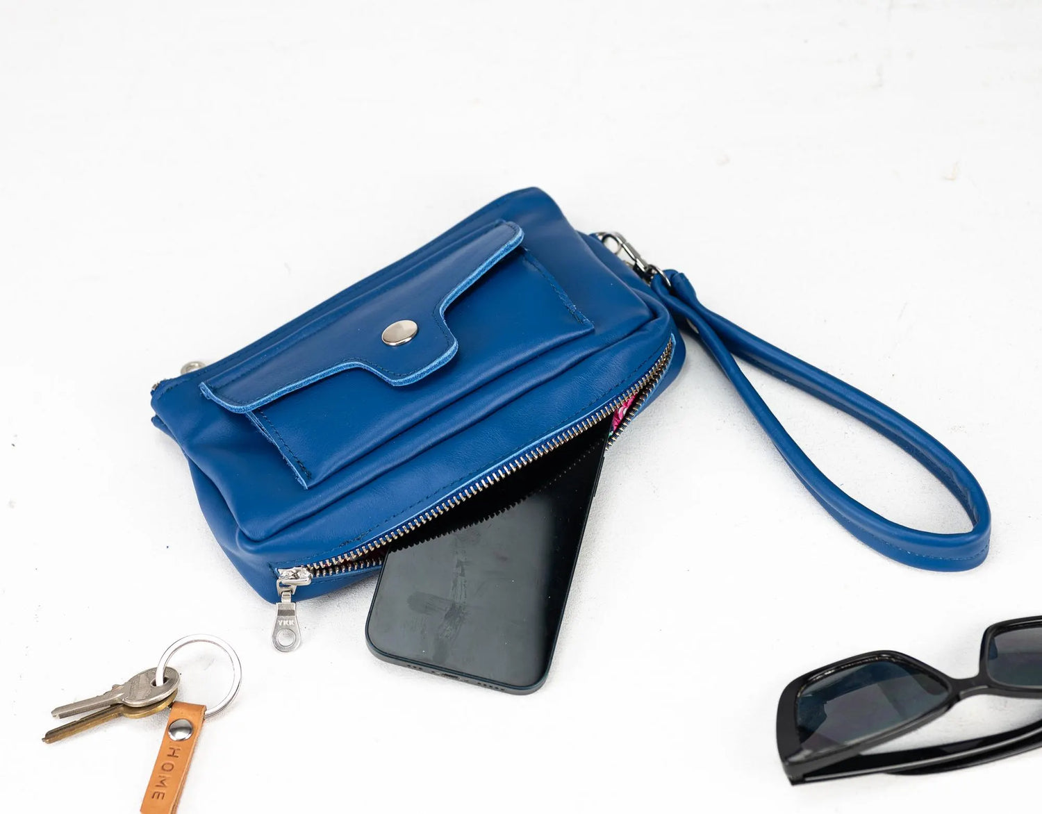 Thalia Leather Wallet - Royal Blue