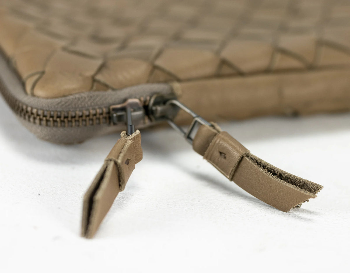 Athena Tablet Clutch - Khaki Brown leather