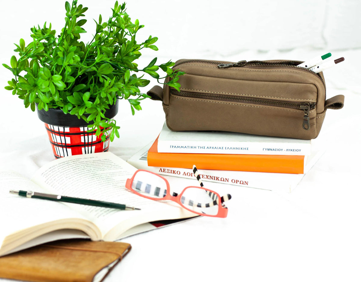 Brick case - Khaki brown leather