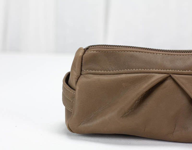 Estia case - Khaki brown leather - milloobags