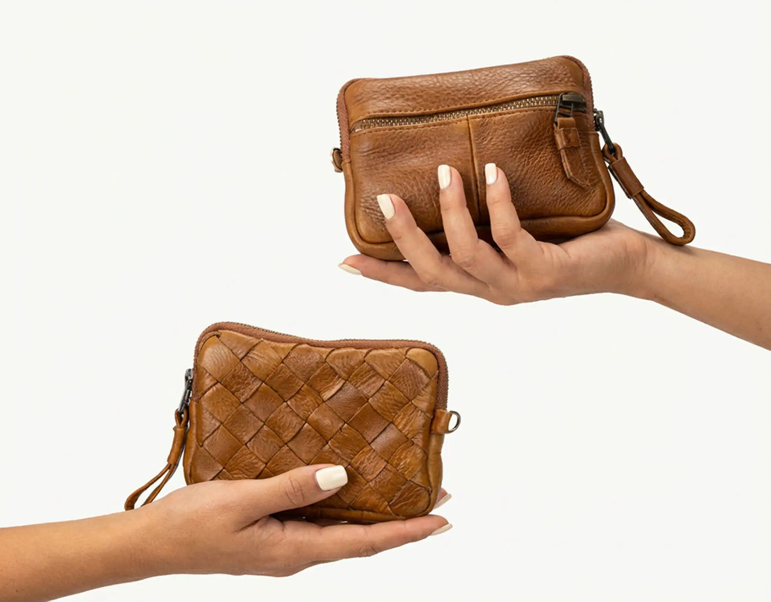Antheia Mini wallet - Καφέ Δέρμα