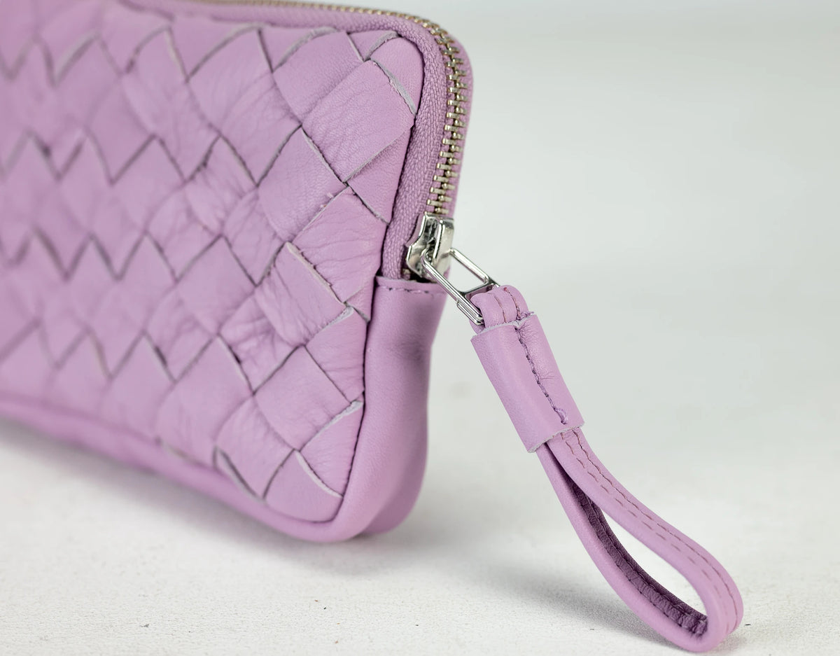 Antheia mini wallet - Lilac leather
