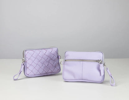 Antheia Mini wallet - Λιλά Δέρμα