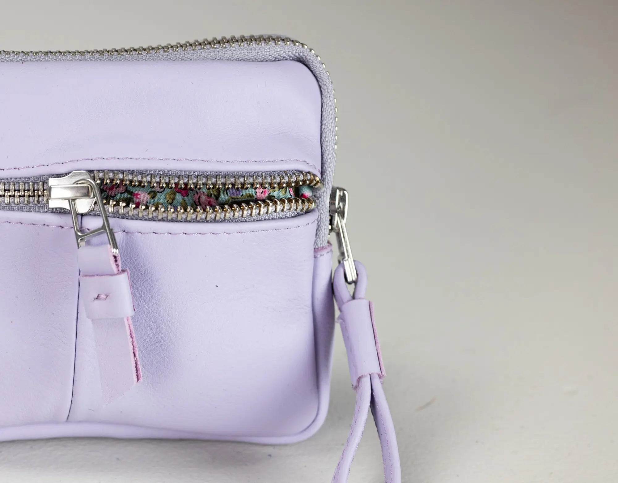 Antheia Mini wallet - Lilac Leather