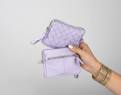 Antheia Mini wallet - Λιλά Δέρμα