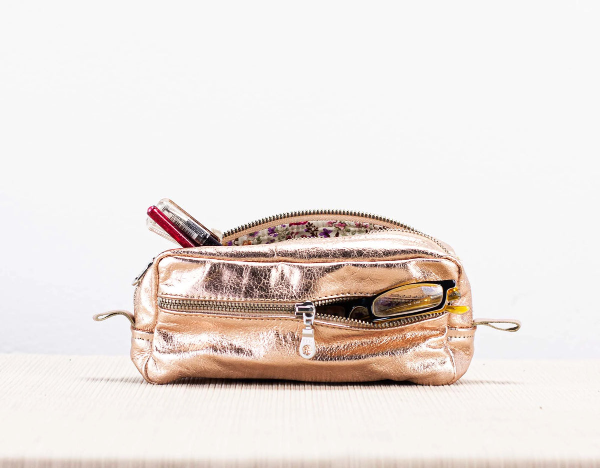 Brick case - Gold, Bronze or silver coated leather