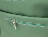 green leather bag insert