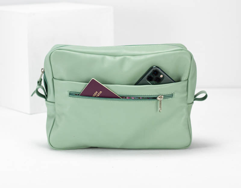 Ydra organizer - Mint green leather - milloobags