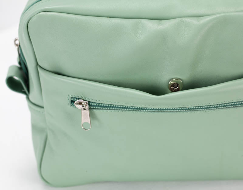 Ydra organizer - Mint green leather - milloobags