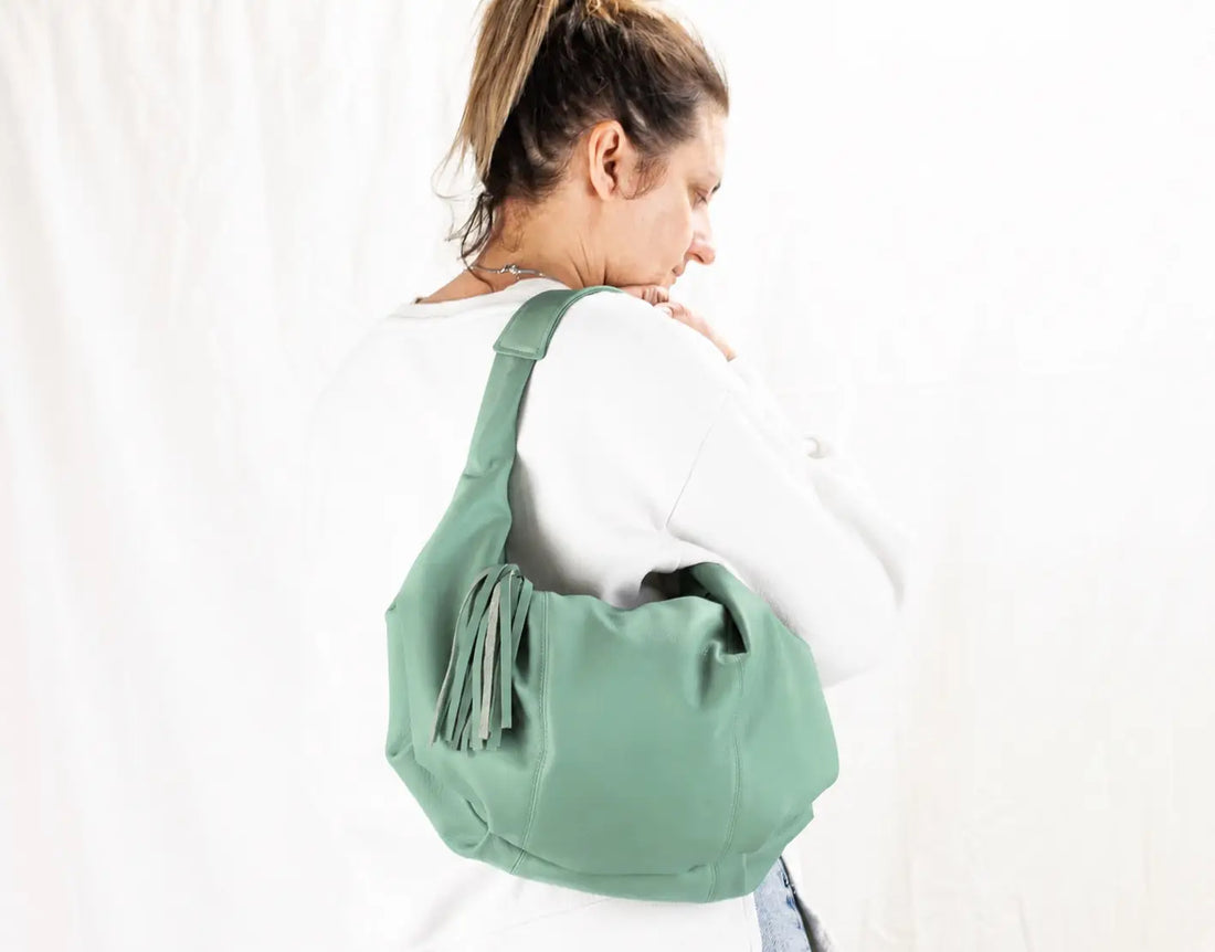 Kallia Mini τσάντα - Mint Green Δέρμα