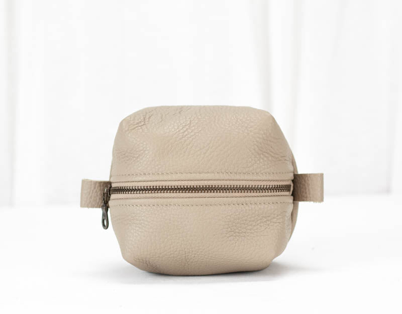 Cube case - Ivory soft leather - milloobags