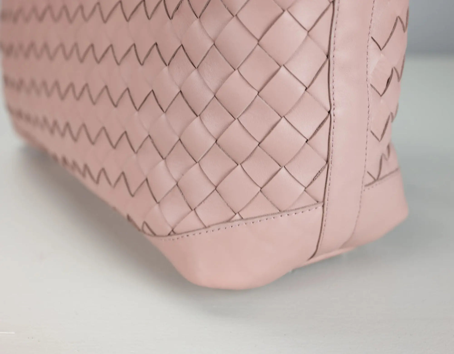 Calisto Tote Bag - Pink Handwoven Leather
