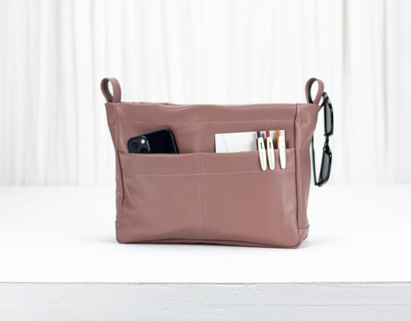 Purse Insert - Rosy brown leather - milloobags