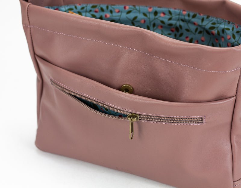 Purse Insert - Rosy brown leather - milloobags
