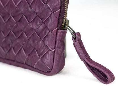 Antheia Mini wallet - Raspberry Leather