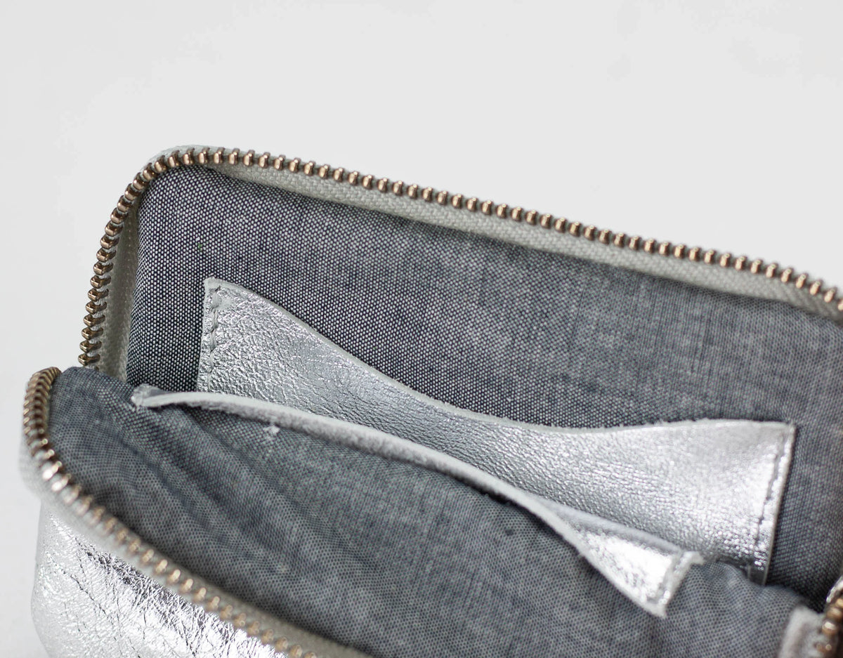 Myrto wallet - Bronze, Silver or Gold coated leather
