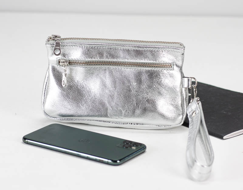 Thalia wallet - Silver or Rose gold leather - milloobags