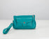 teal blue leather wallet by milloobags
