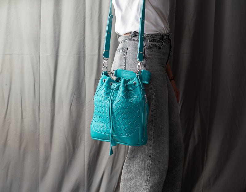 Danae bag - Turquoise leather - milloobags