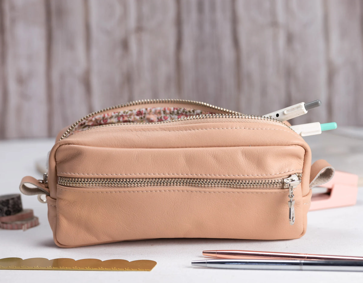 Brick case - Vintage Pink leather