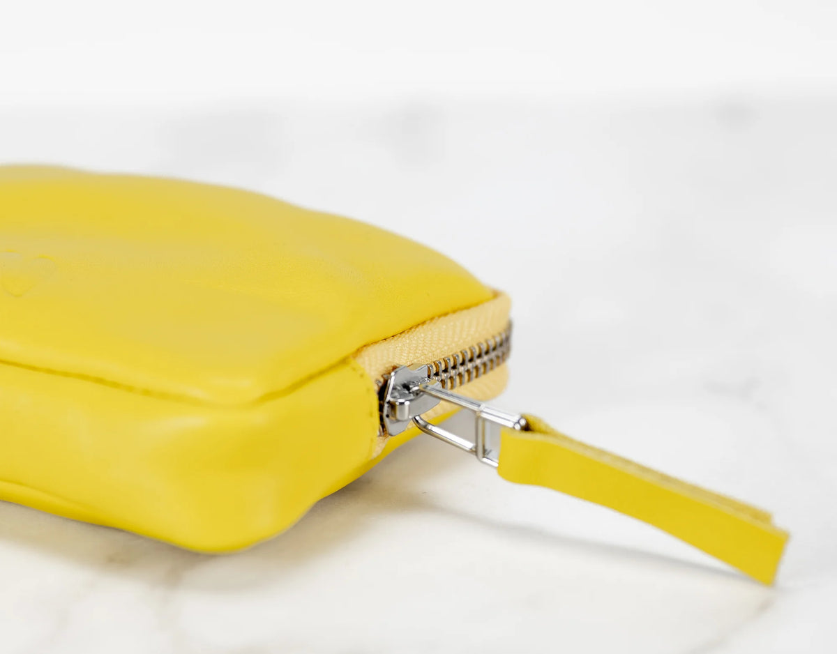 Myrto wallet - Yellow leather
