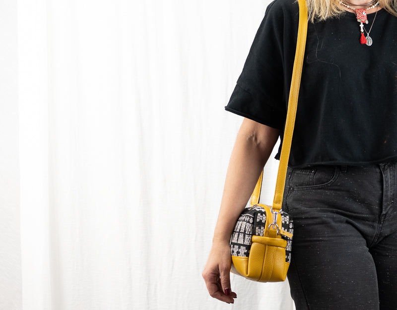 Calliope bag - Leather and Cotton