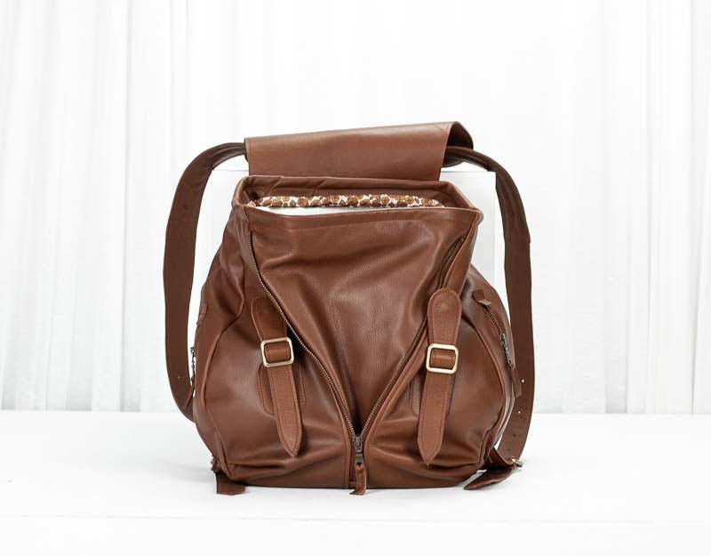 Artemis backpack - Spicy brown leather - milloobags