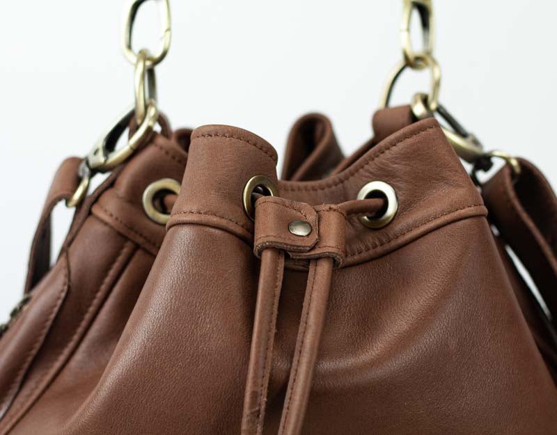 Danae bag - Chocolate brown leather - milloobags