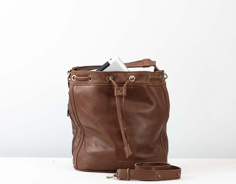 Danae bag - Chocolate brown leather - milloobags